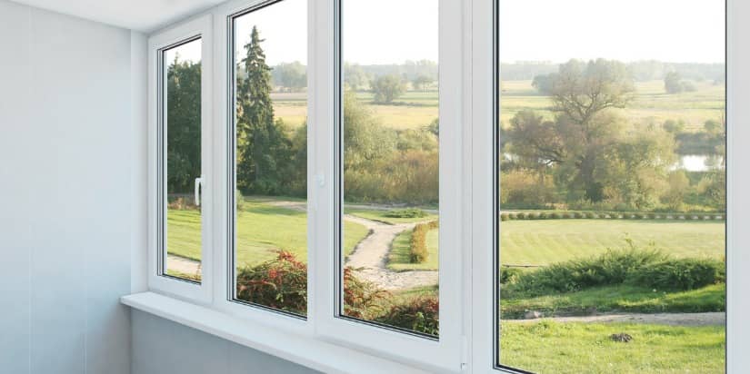 Beautiful picture windows on a home