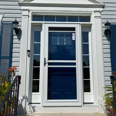 New door on the front of the home