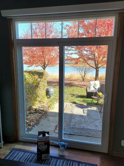 Interior view of window installation in a Carpentersville, IL home
