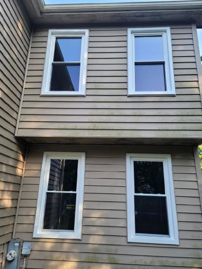 Four windows installed on the back of an Elgin, IL home