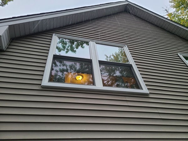 Double hung windows can make up most of a facade.