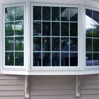 We completed this set of bay windows in Algonquin, IL