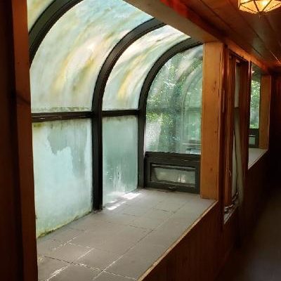 These windows may look like those of greenhouses, but they're on an actual home in Cary, IL