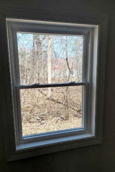 This new double hung window sports a light frame