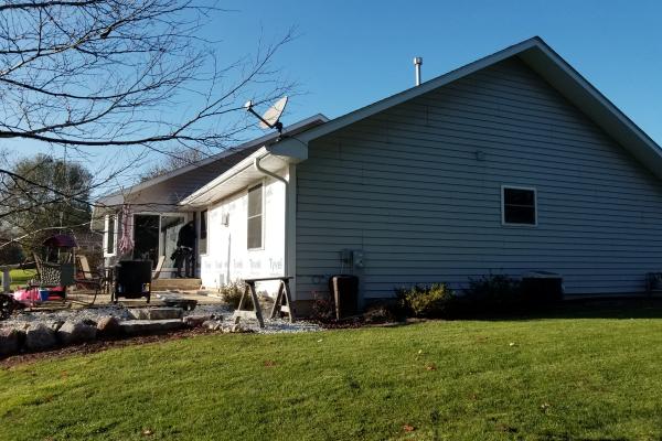 We put new siding on this home in Spring Grove, IL
