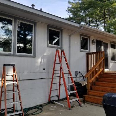 We worked on many windows along this home in Lake in the Hills, IL