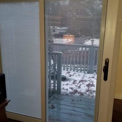 We built this sliding door for a patio in Fox Lake, IL