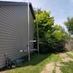 An angled view of a home's new siding