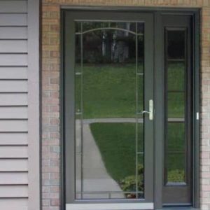 A new storm door on a home