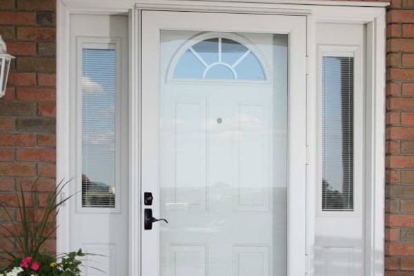 Resistant storm doors on a home