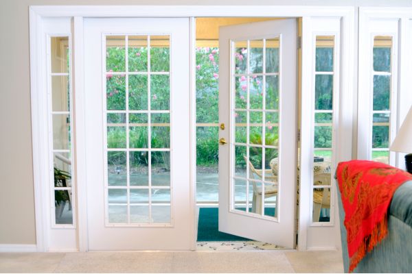 French doors opening outwards 