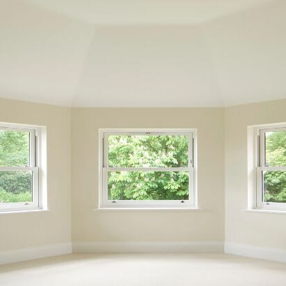 Three new windows installed in a home