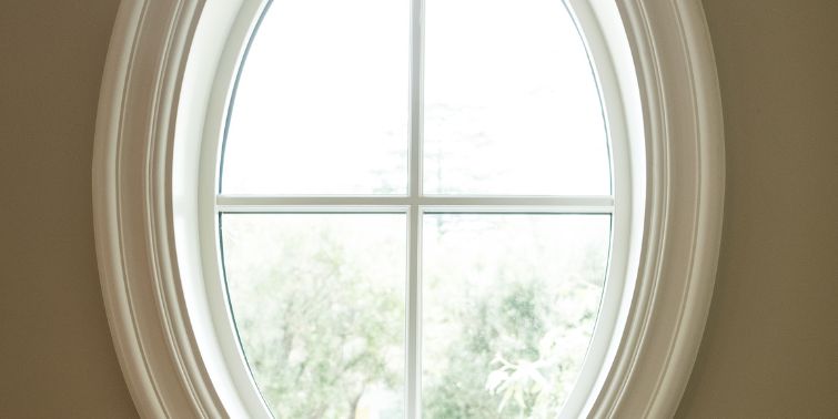 Oval windows in a home